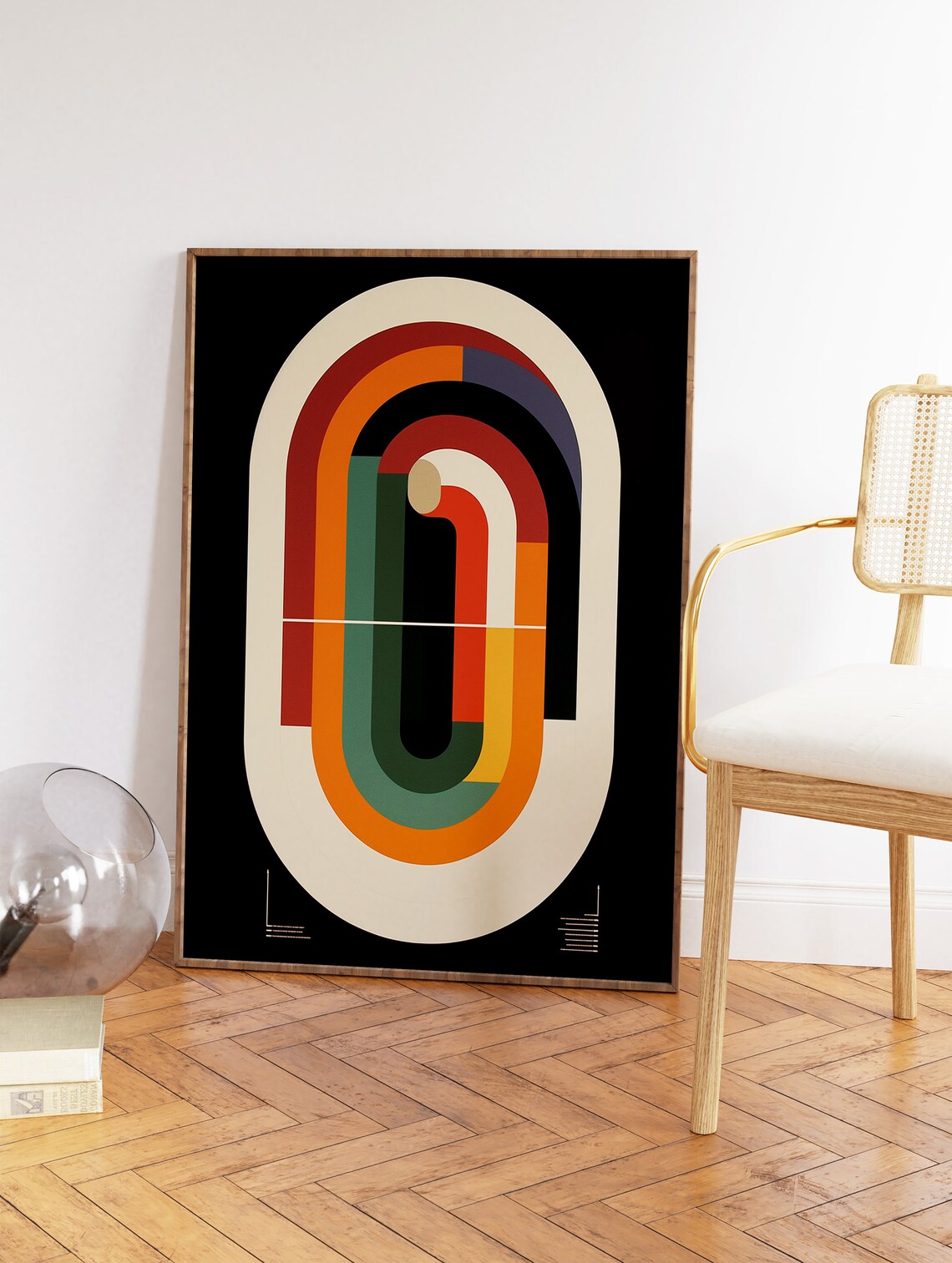 Retro Bauhaus Geometric Poster, Modernist Art Print - Image 2