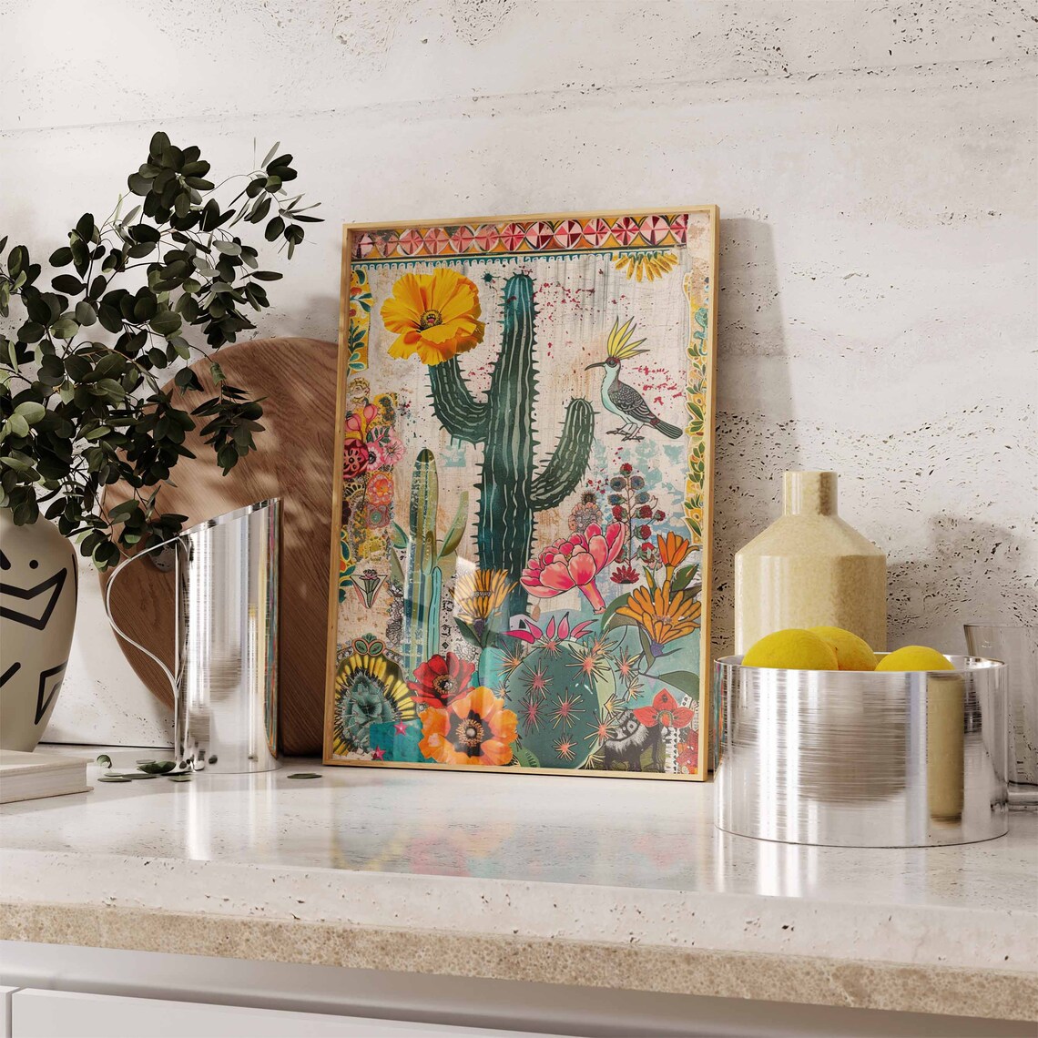 Vintage Mexican Floral Botanical Art Print - Image 2
