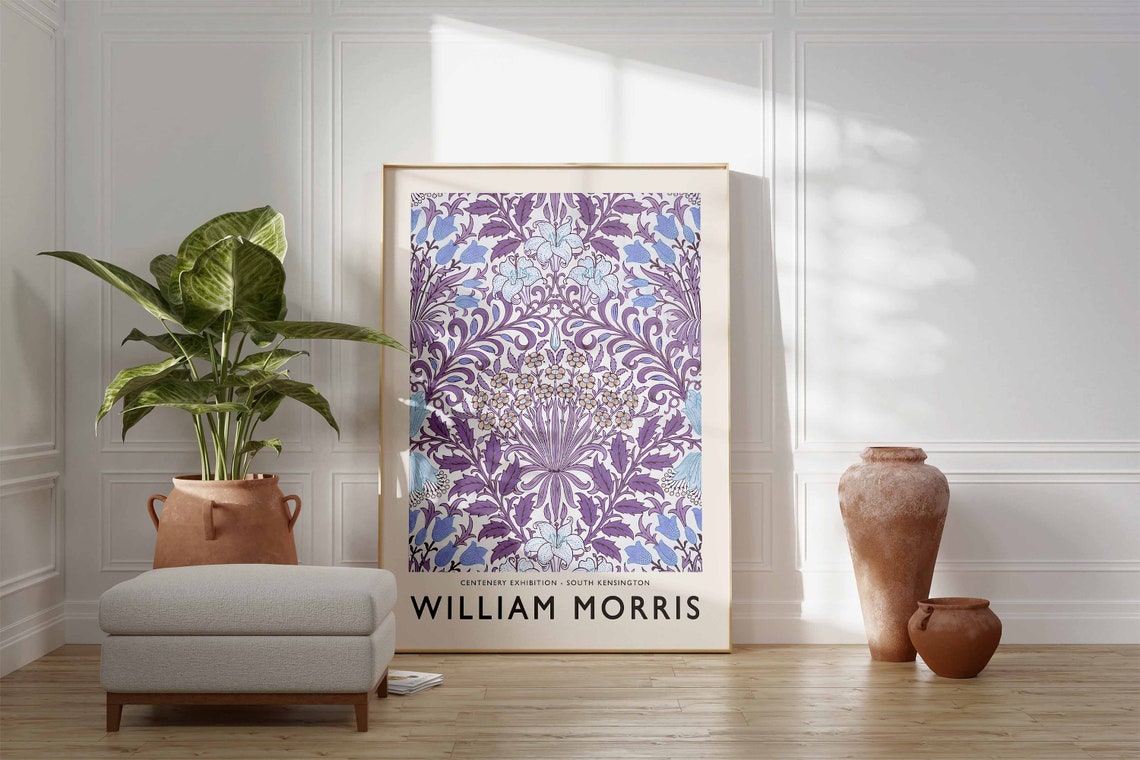 William Morris Centenary Exhibition Botanical Pattern Poster - Image 2