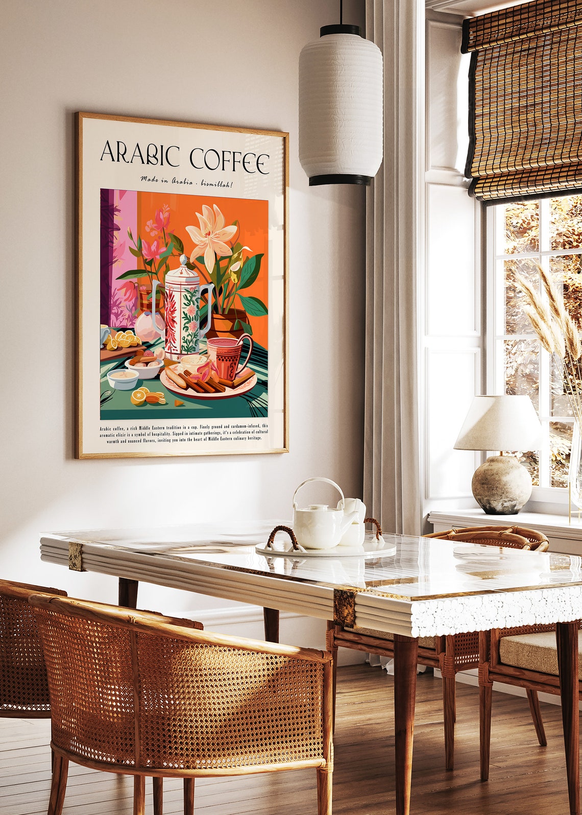 Arabic Coffee Middle Eastern Coffee Pot Vintage Kitchen Poster - Image 2