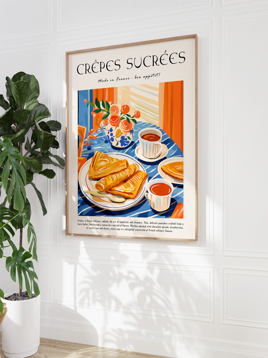 French Crepes Poster, French Food Kitchen Art Print - Image 3