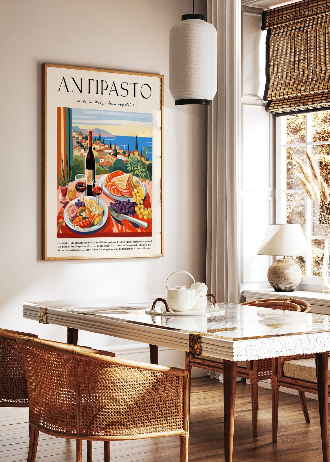 Italian Antipasto Food Poster, Kitchen Decor Art Print - Image 2