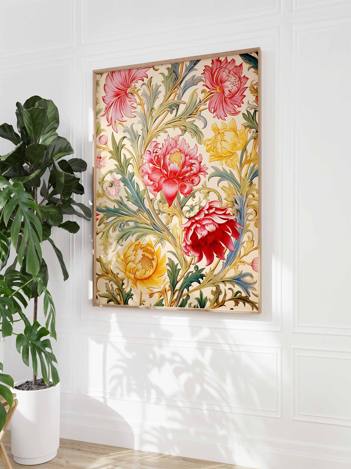 Indian Floral Pattern Vintage Poster Print - Image 2