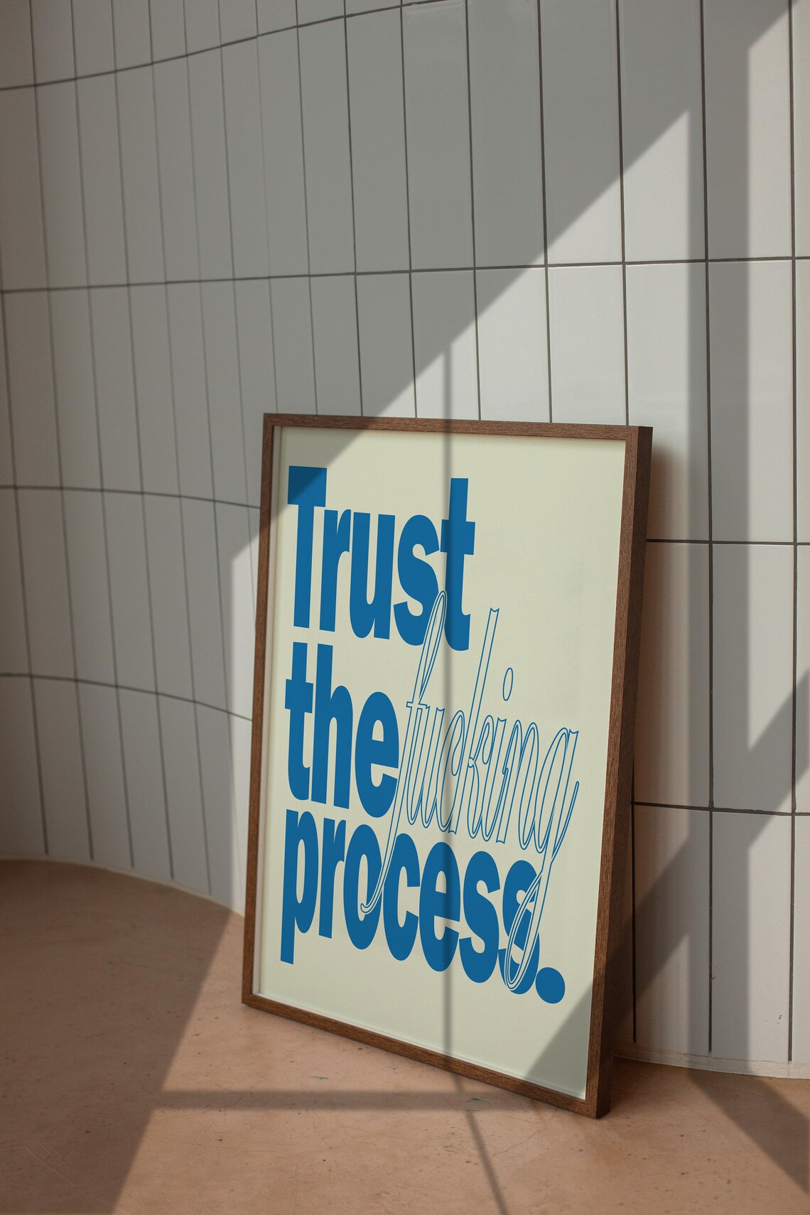 Trust The Fucking Process Retro Typography Art Print - Image 3