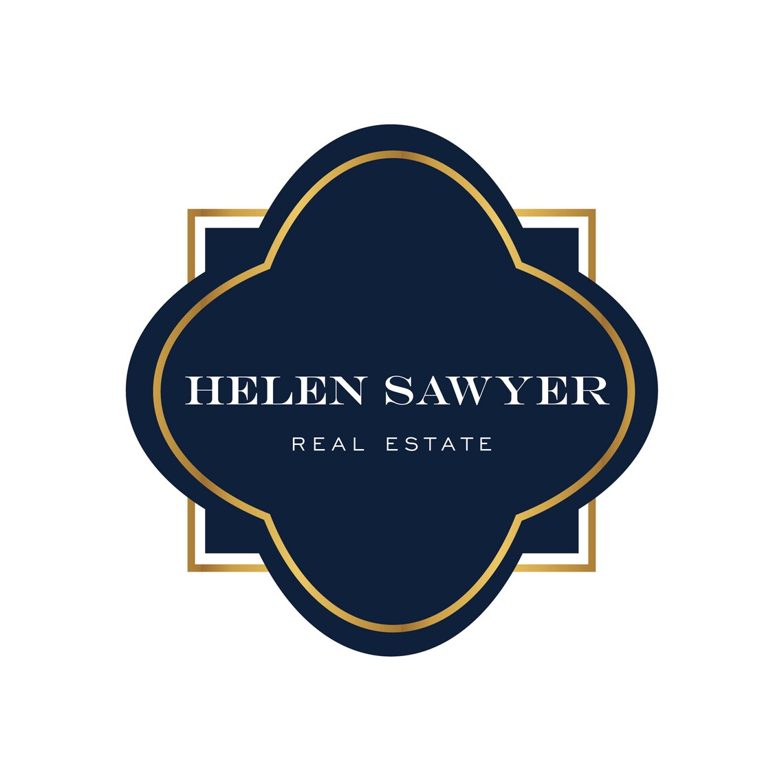 Helen Sawyer Navy Gold Geometric Real Estate Premade Logo Brand Print - Image 2