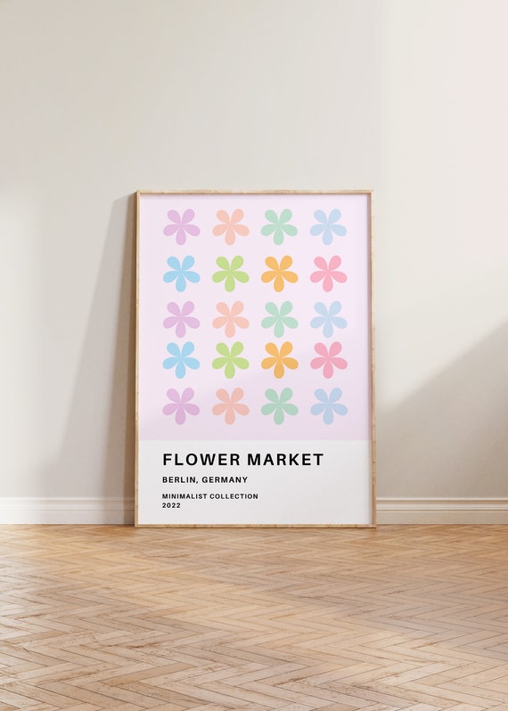 Flower Market Berlin Floral Pastel Art Print