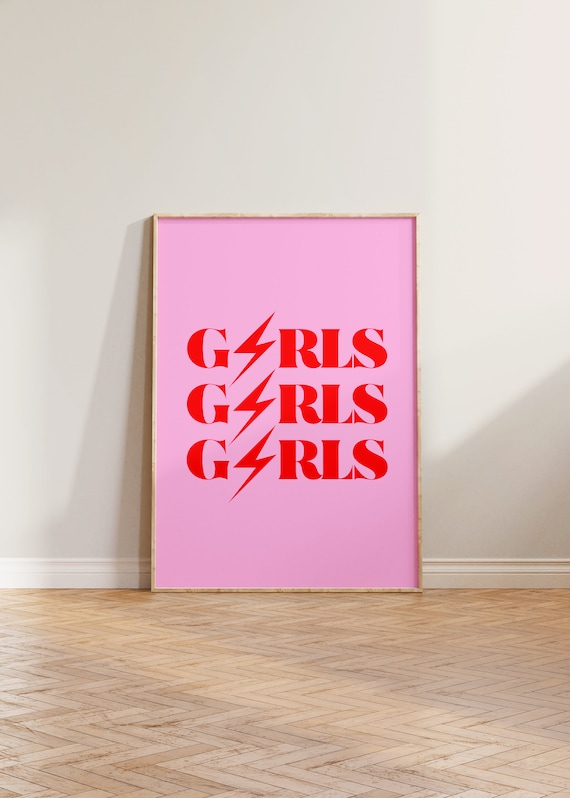 Girls Print, Feminist Poster for Strong Women
