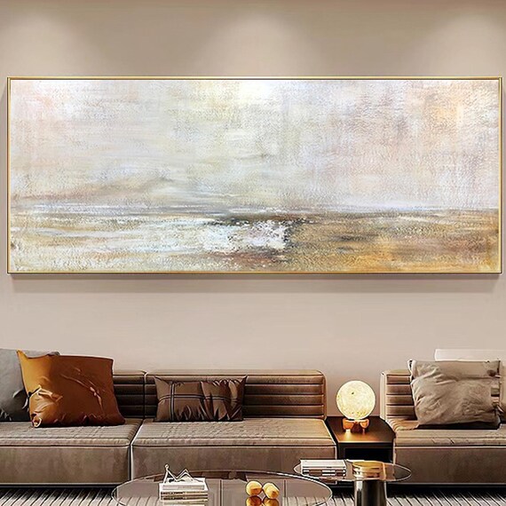 Orange Texture Abstract Painting On Wall Art Framed For Living Room Bedroom Wall Decor Home Decor Beige Acrylic Handmade Artwork
