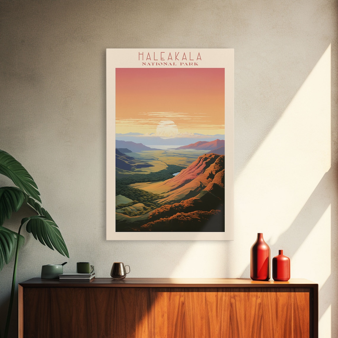 Haleakala National Park Volcano Crater Sunrise View Travel Poster