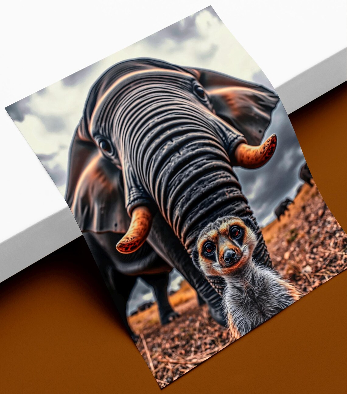 Meerkat Poster, Funny Animal Surreal Wildlife Art - Image 4
