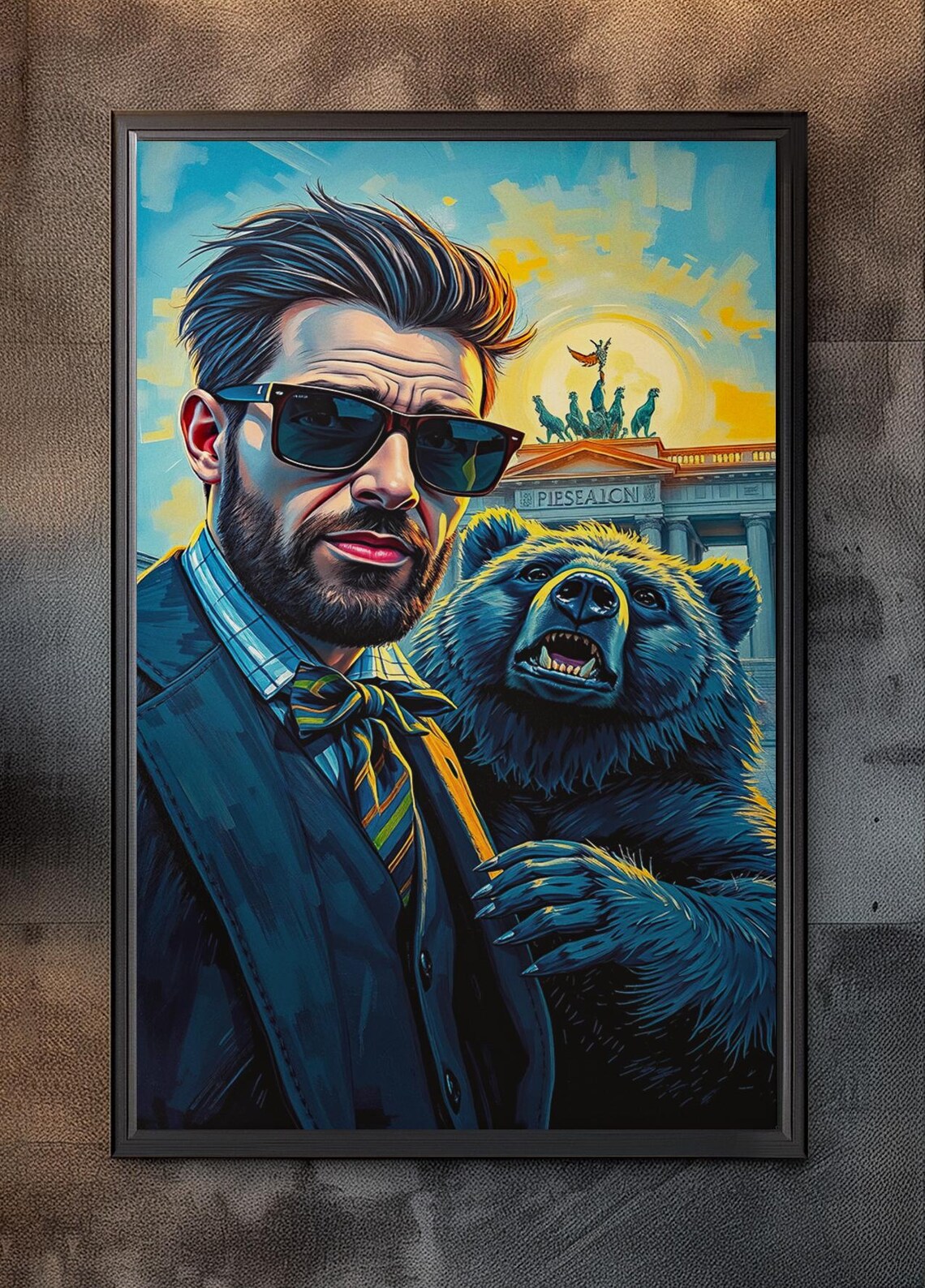 Berlin Brandenburg Gate Poster, City Painting