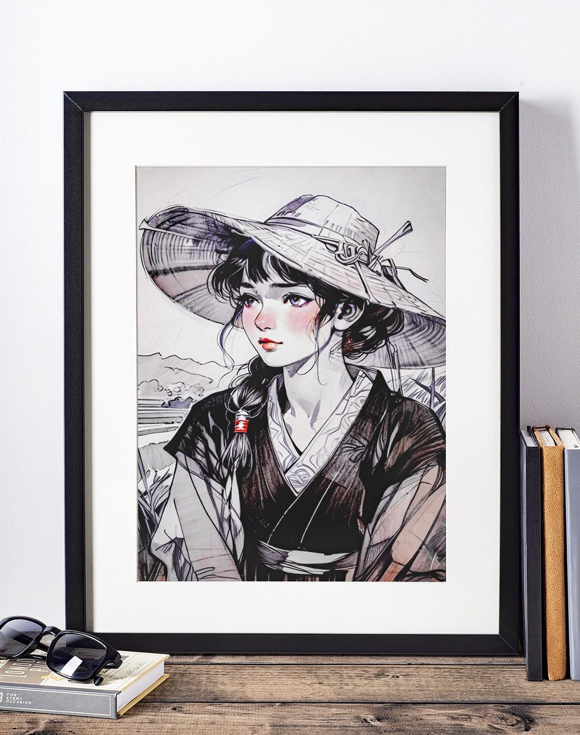 Anime Girl Poster, Retro Manga Art Print - Image 4