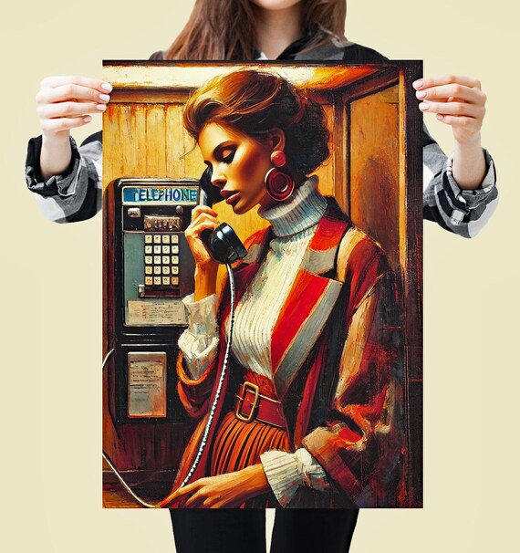 Antique Woman Portrait, Vintage 70s Poster
