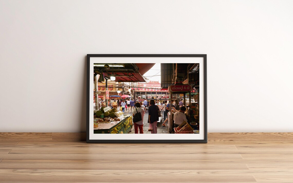 Street Market Chinatown Bangkok Thailand Photography Wall Art Gift Travel Film