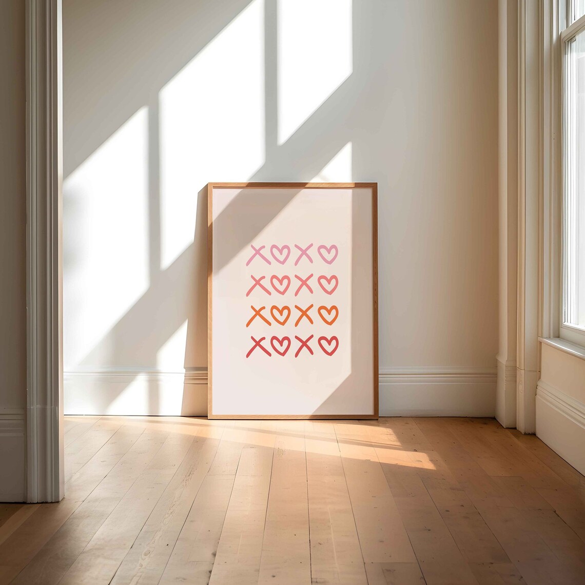 Valentines Day Xoxo Phrase Poster, Cute Love Decor