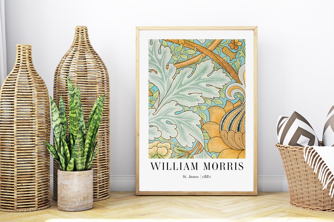 William Morris St. James 1881 Floral Pattern Arts Crafts Poster - Image 5