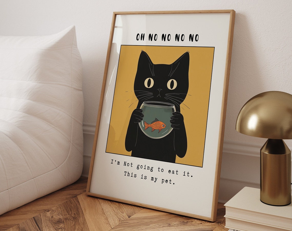 Funny Black Vintage Travel Poster