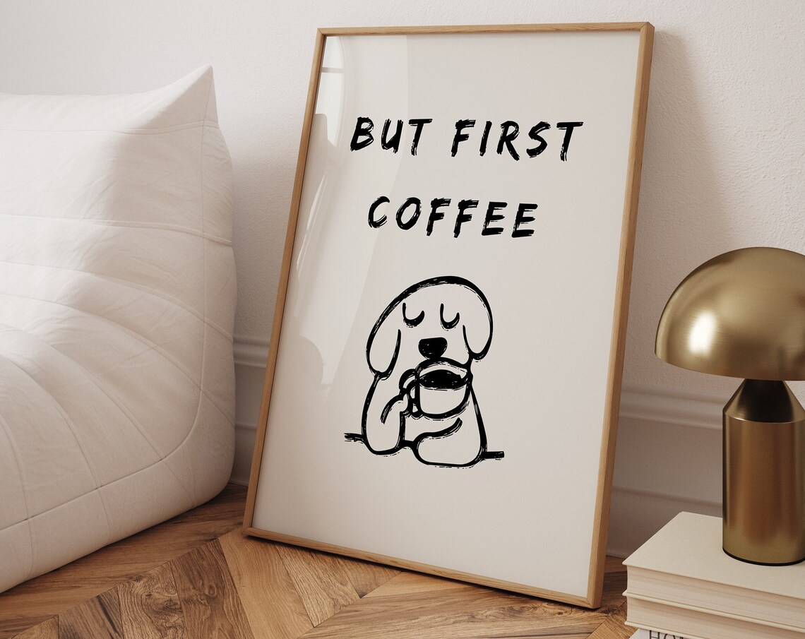 Funny Dog Modern Travel Poster