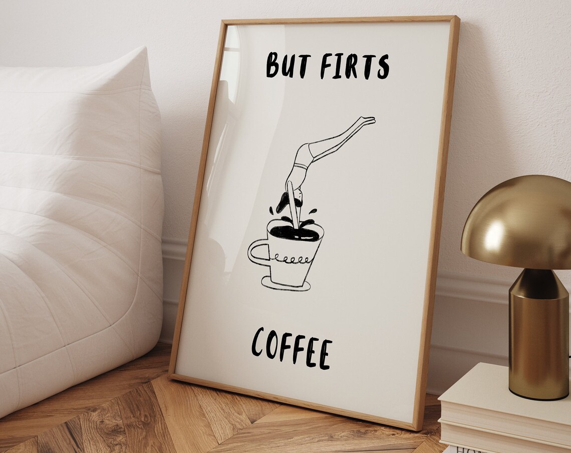 Coffee Diver - Trendy Kitchen Wall Art Poster