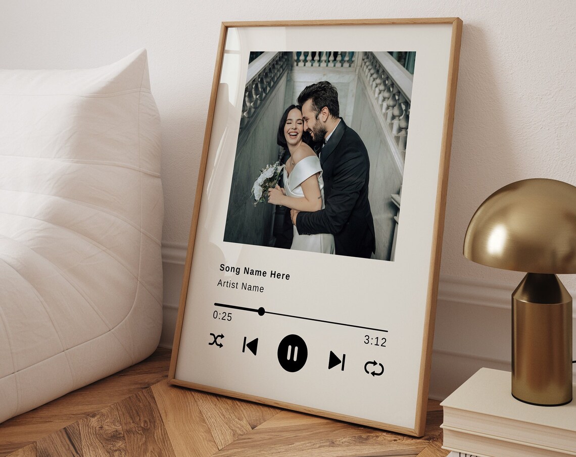 Custom Music Album Poster, Personalized Song Gift