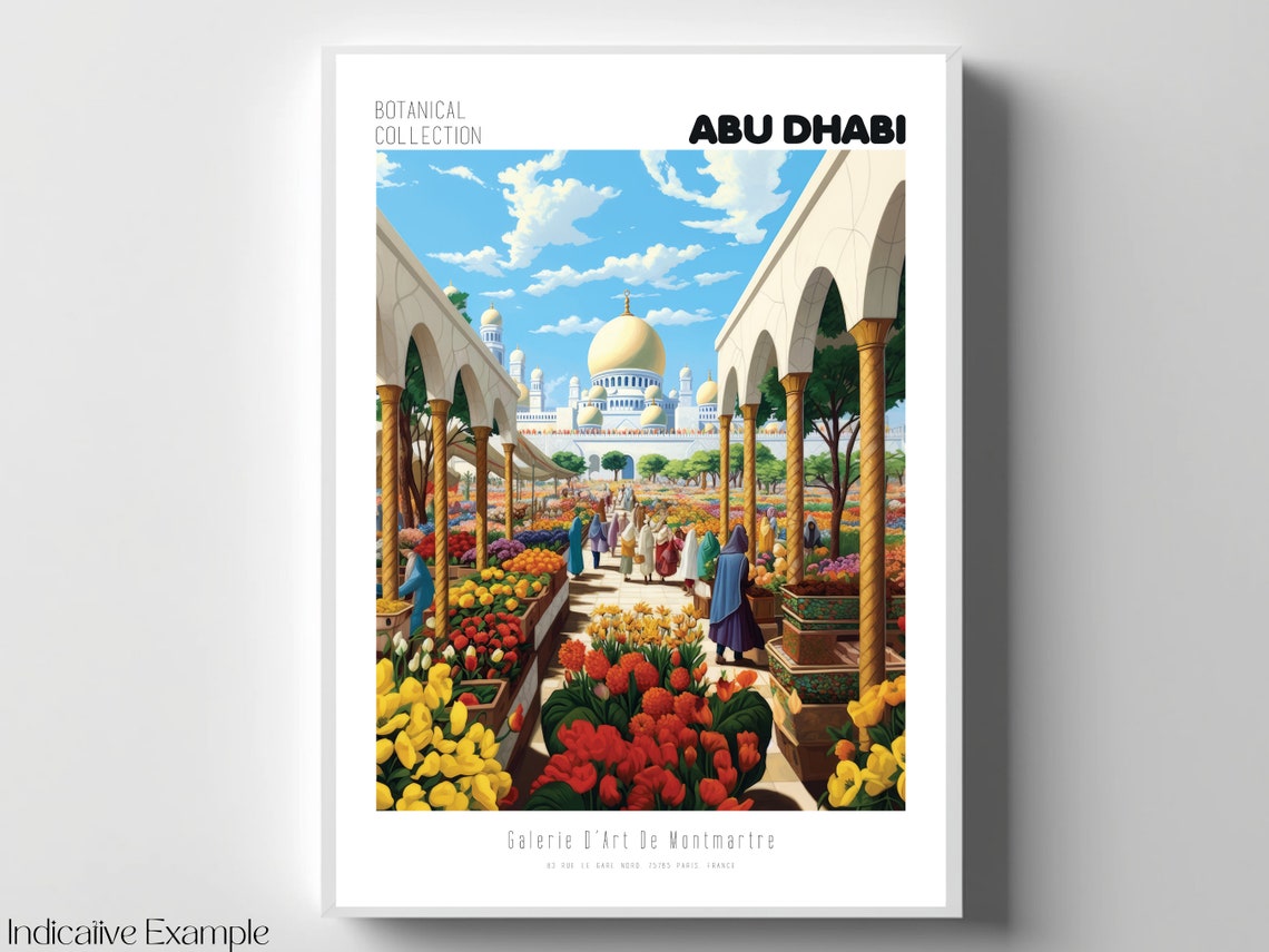 Abu Dhabi Botanical Collection Grand Mosque Tulip Market Poster - Image 4