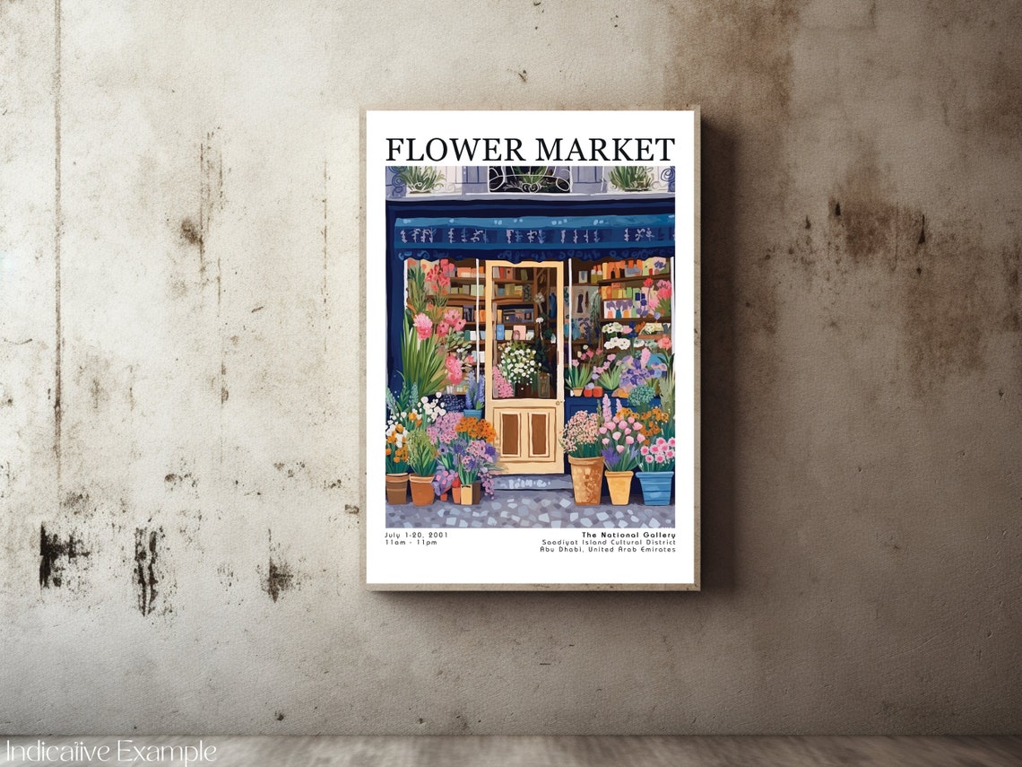 Flower Market Poster Flower Market Print Botanical Wall Art Exhibition Posters Prints Henri Matisse Vintage Flowers Floral Painting - Image 2