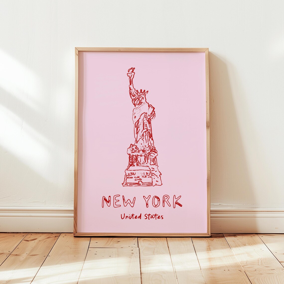 New York Poster, Line Drawing Travel Poster - Image 5