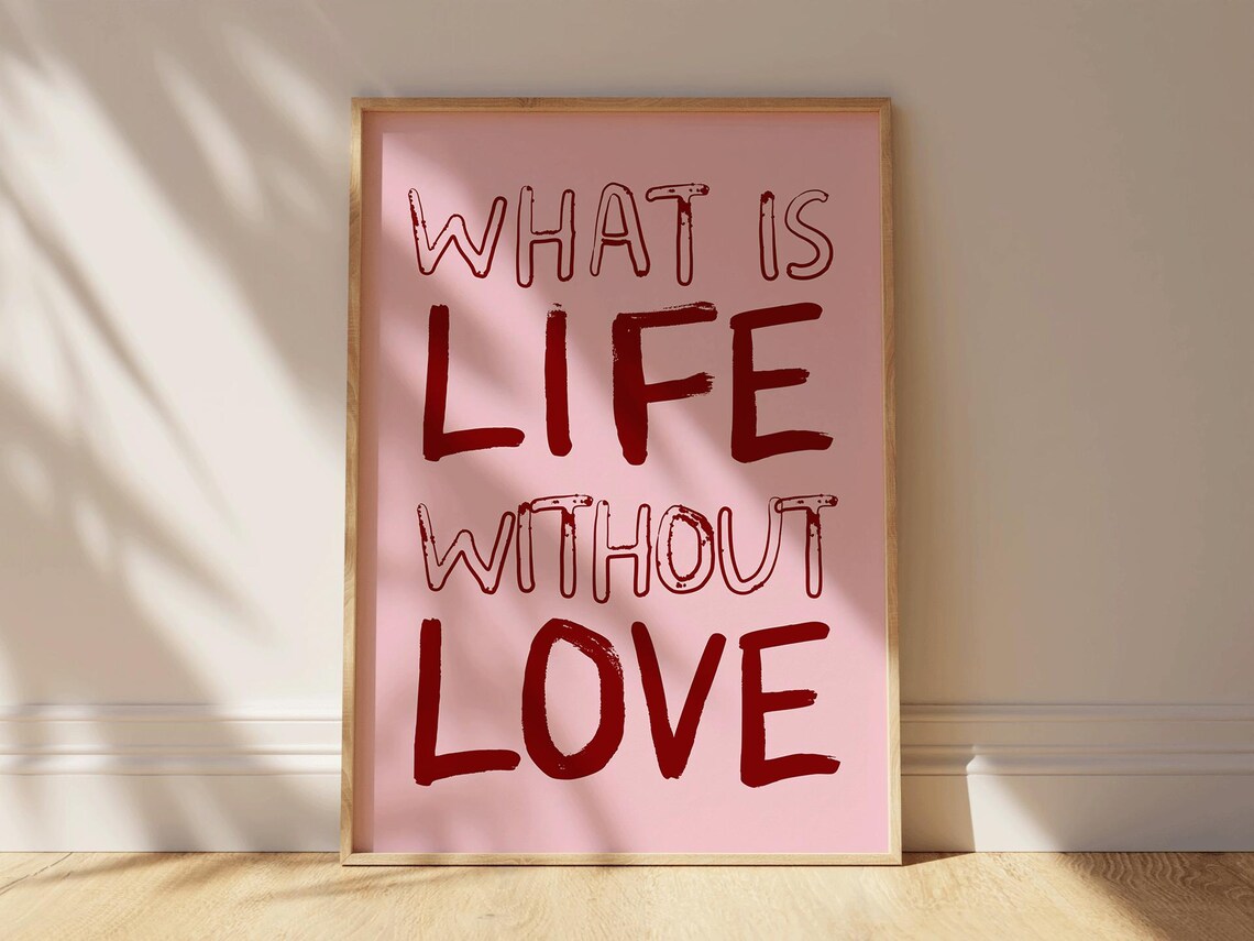 Love Typography Poster, Vintage Letter Print