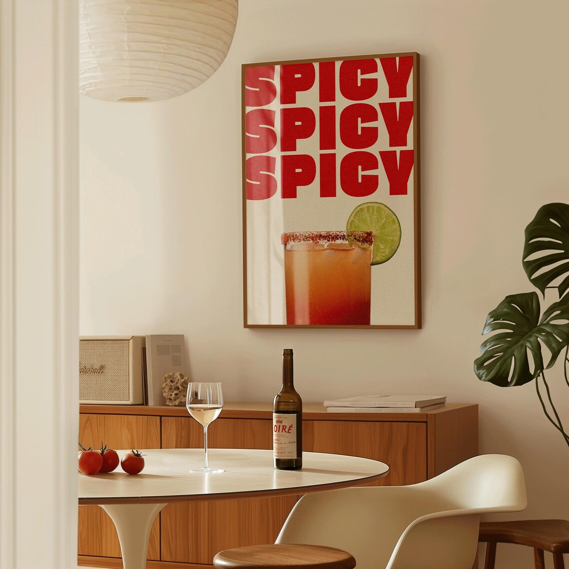 Spicy Margarita Cocktail Poster, Bar Cart Art - Image 2