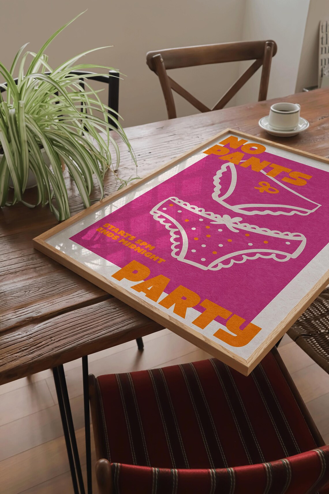No Pants Party, Fun Bold Bedroom Decor Poster - Image 2