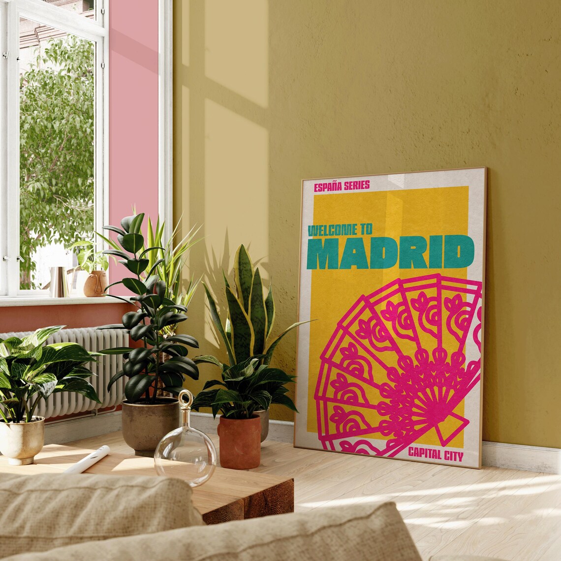 Madrid Welcome To Madrid Travel Poster, Retro Spain