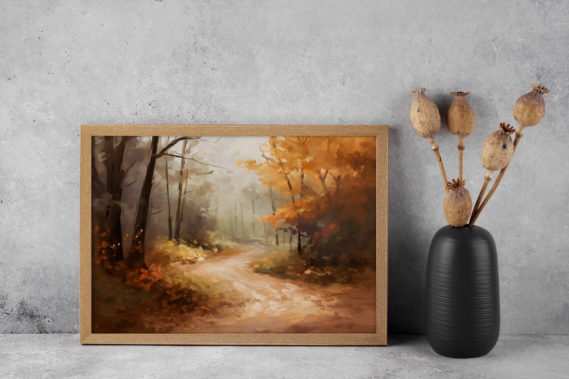Autumn's Embrace, Whispering Woods Art Print - Image 2