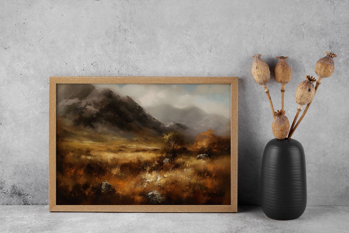 Misty Mountains An Autumnal Glow Antique Print - Image 4