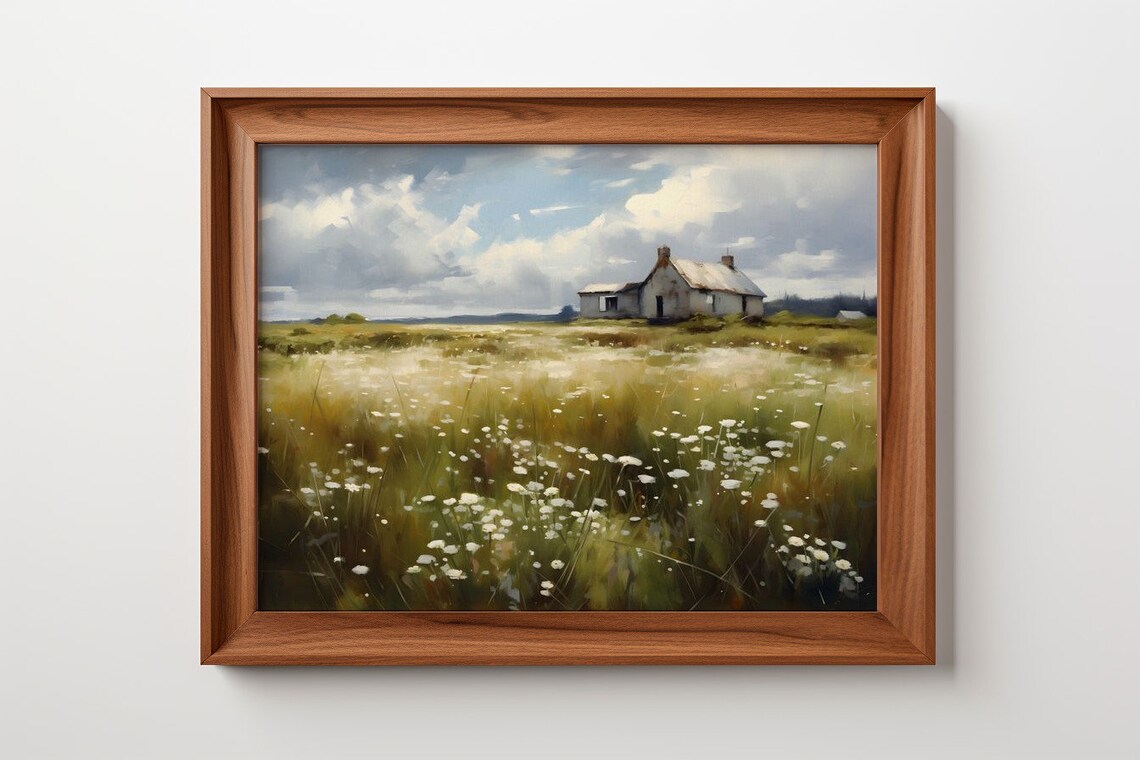 Whispers In The Wild, Meadows Cottage Antique Print