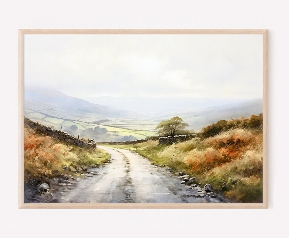 Ring Of Kerry Watercolor Print, Ireland Landscape