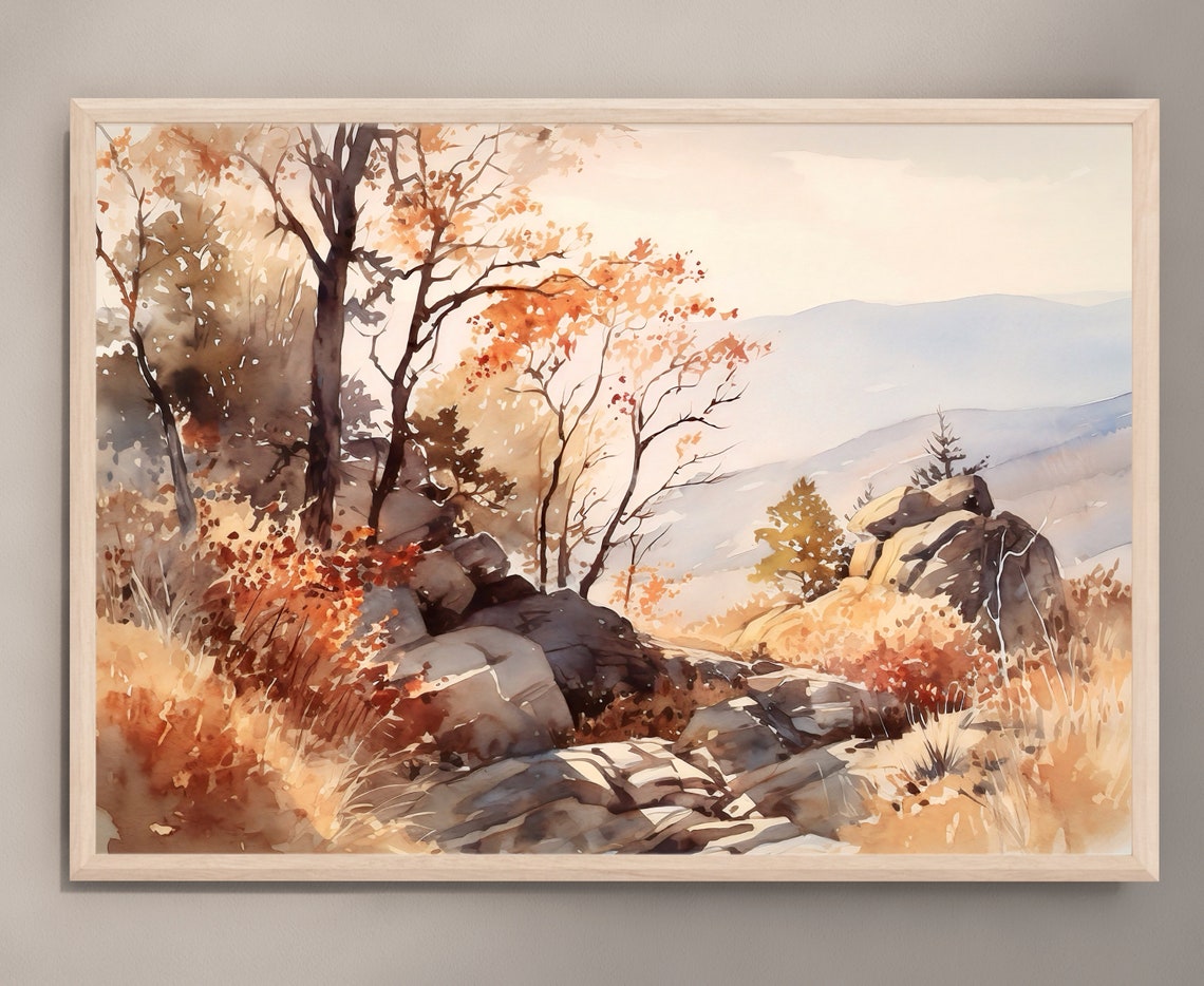 Shenandoah National Park Watercolor Art Print Shenandoah National Park Painting Shenandoah National Park Usa Travel Poster Home Gifts - Image 3