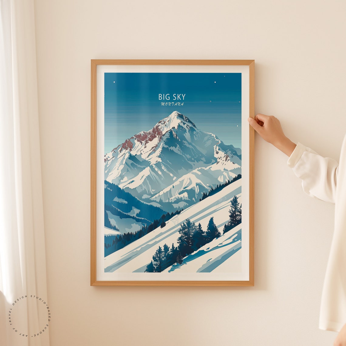 Big Sky Montana Winter Travel Poster - Image 2