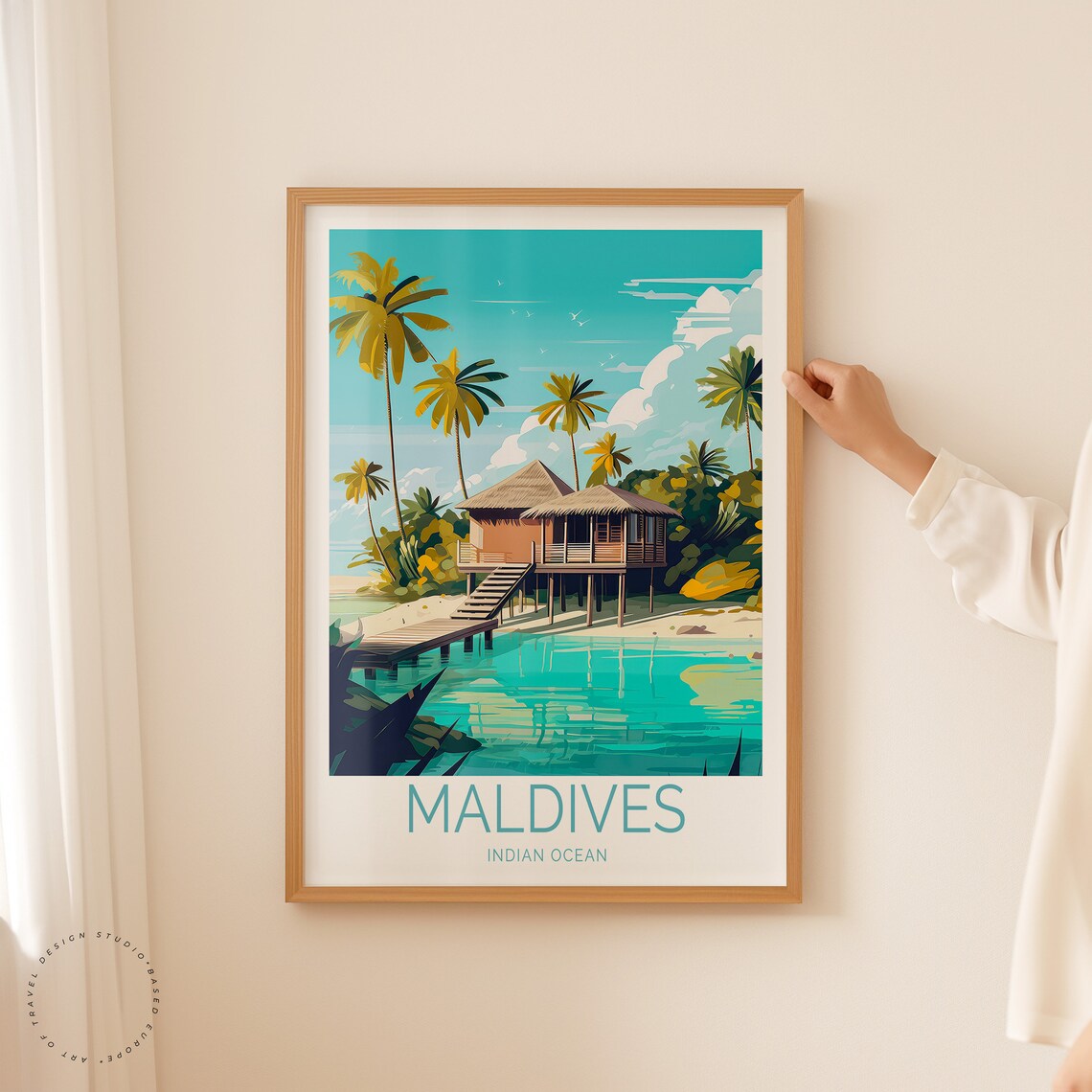 Maldives Travel Poster, South Asia Travel Poster - Image 2