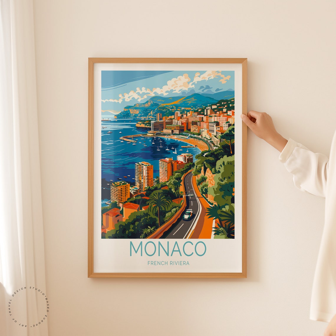Monaco French Riviera Travel Poster Monaco Wall Art France City Poster Travel Home Decor Birthday Gifts Wedding Gifts - Image 2