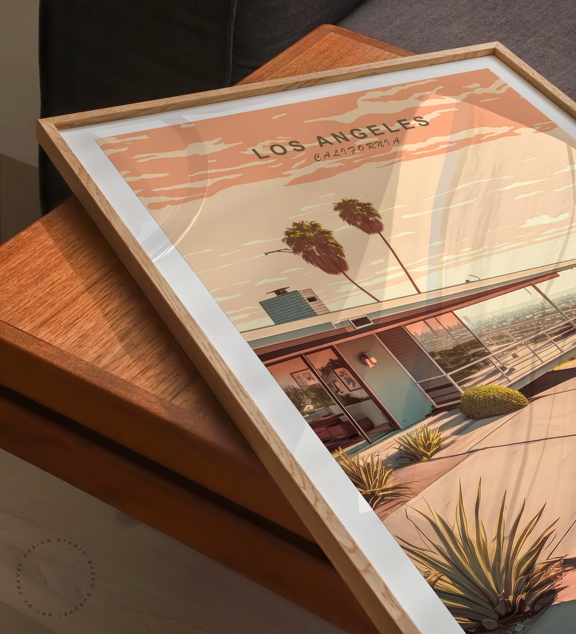 Los Angeles California Mid Century Modern Hillside House Pool Poster - Image 3
