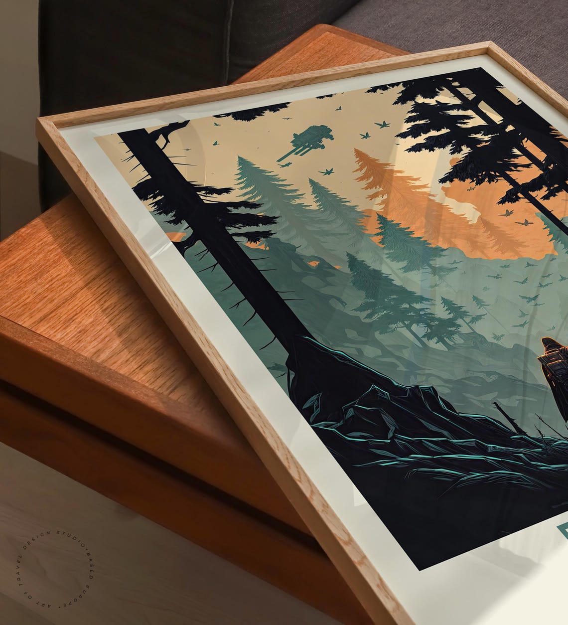 Star Wars Endor the Sanctuary Moon Forest Retro Travel Poster - Image 2
