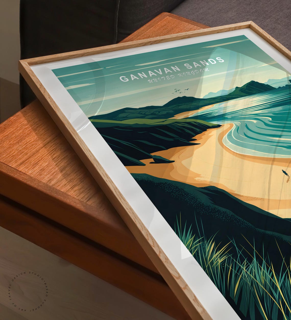 Ganavan Sands United Kingdom Golden Beach Sunset Walkers Dog Poster - Image 6