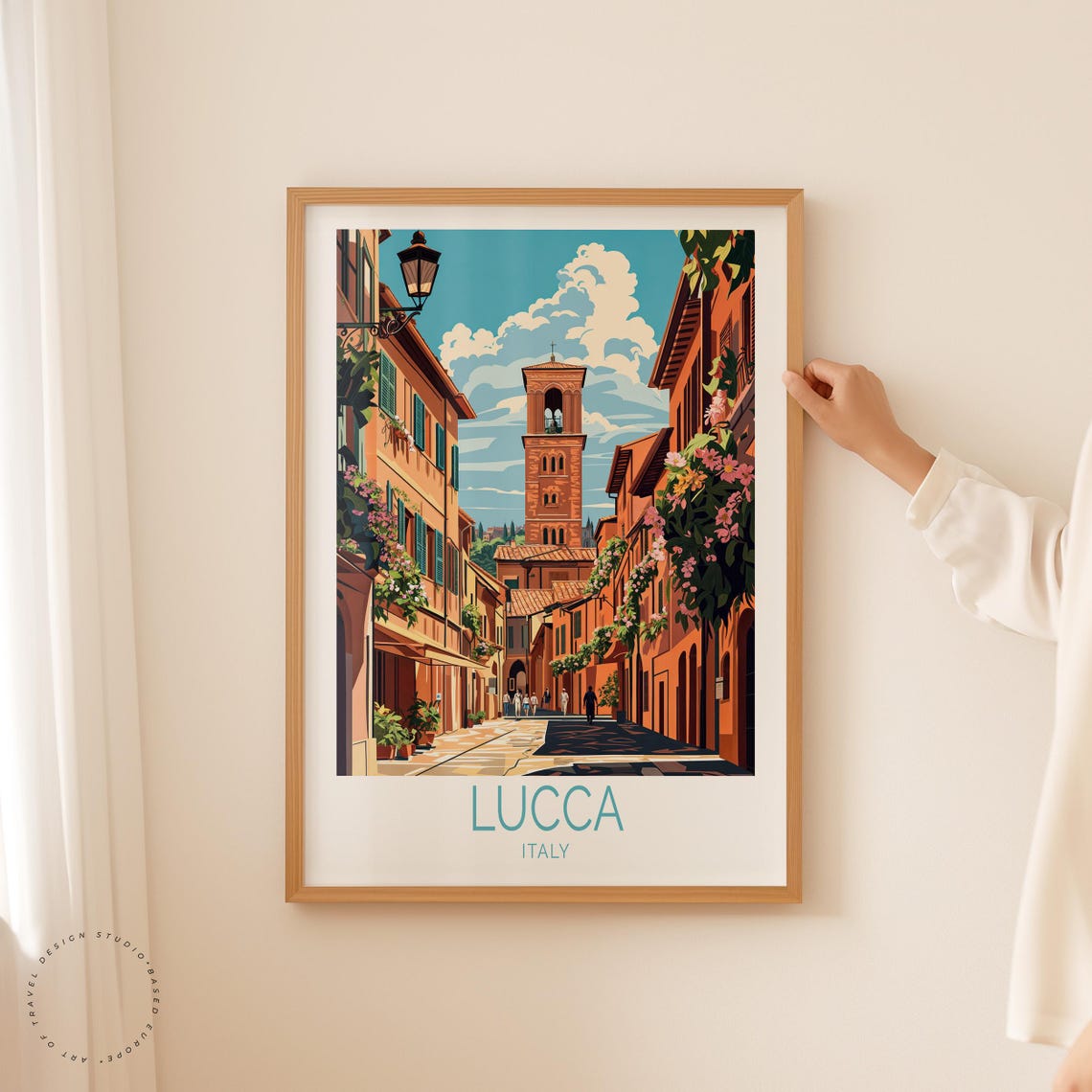 Lucca Italy Travel Poster, Tuscany Art Print - Image 5