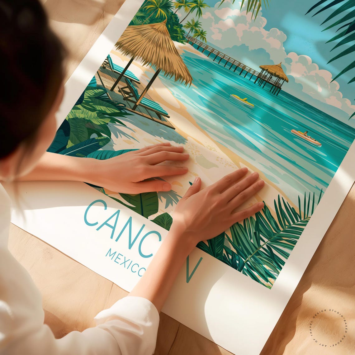 Cancun Yucatan Peninsula Travel Poster - Image 3