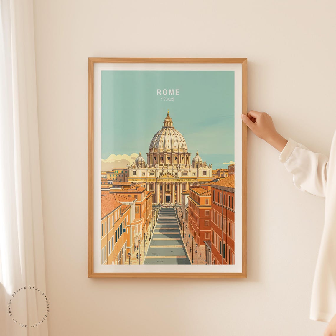 Rome Italy Saint Peters Basilica Dome Grand Avenue Viewpoint Poster - Image 5