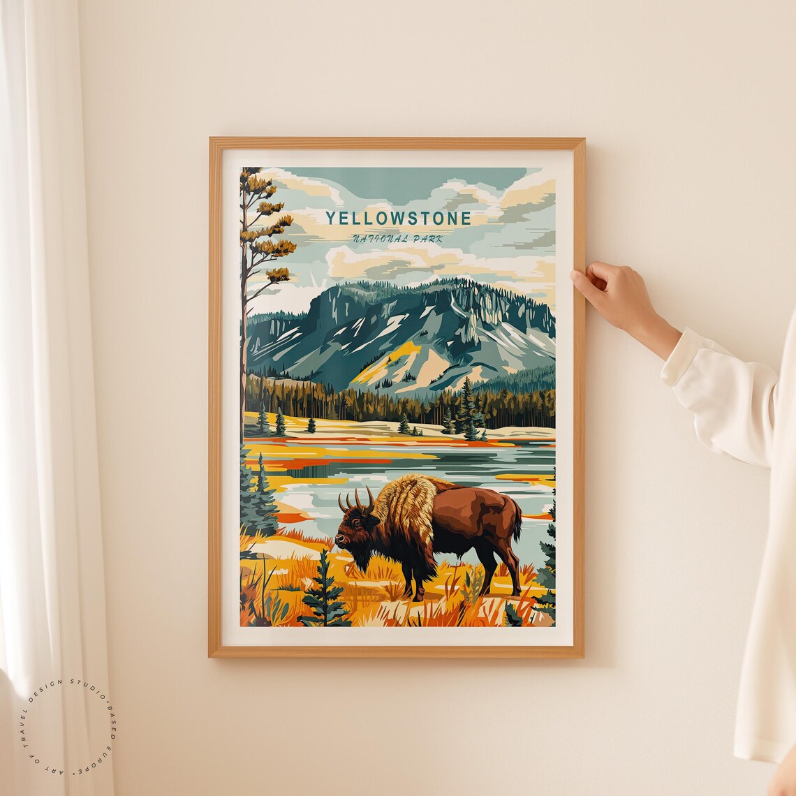 Yellowstone National Park Travel Poster, Art Print - Image 2