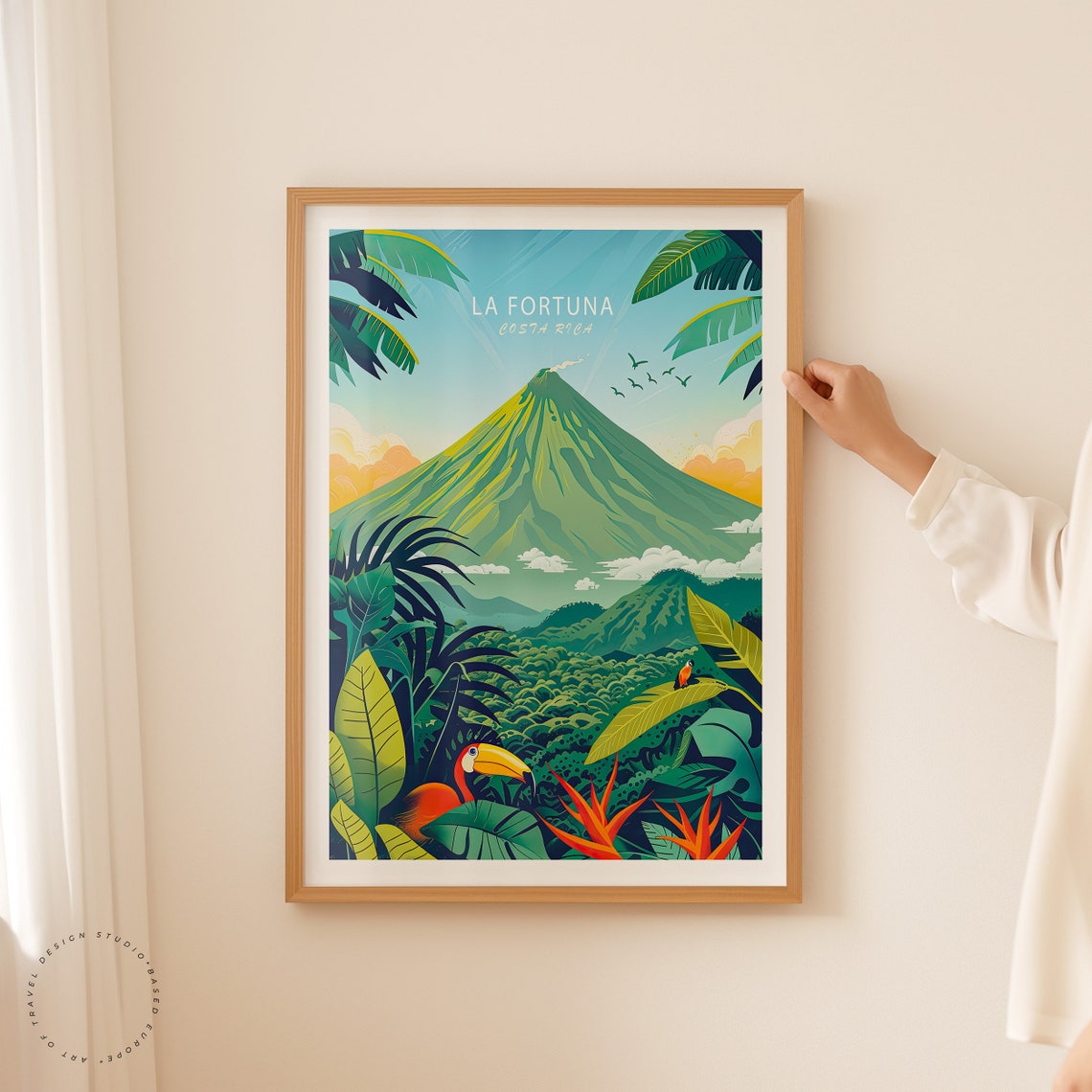 La Fortuna Costa Rica Poster Costa Rica City Print La Fortuna Costa Rica Wall Art Honeymoon Present Personalised Gifts - Image 2
