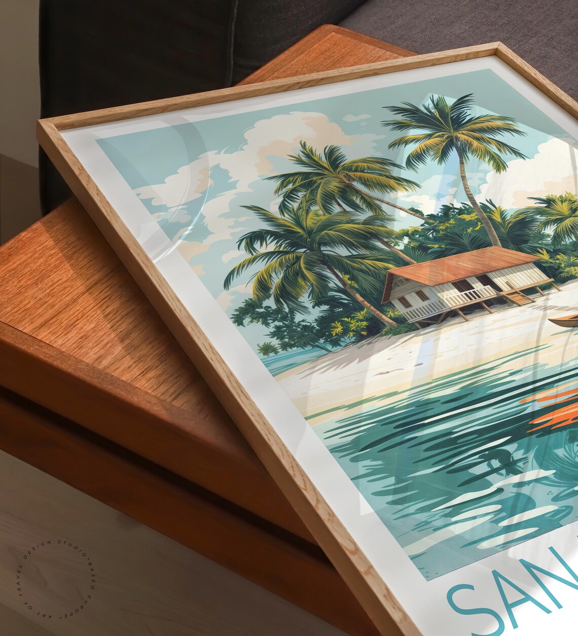 San Blas Islands Panama Tropical Beach Hut Palm Cove Travel Poster - Image 6