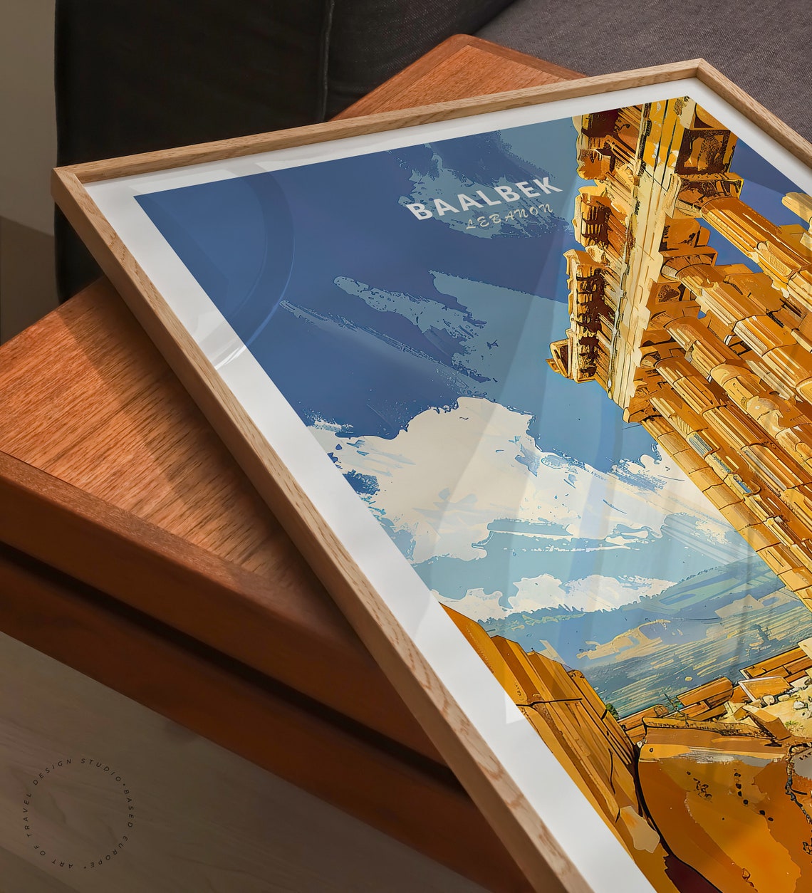 Baalbek Lebanon Poster Lebanon Travel Wall Art Baalbek Custom Travel Poster Home Decor Birthday Gifts Personalised Gifts - Image 3