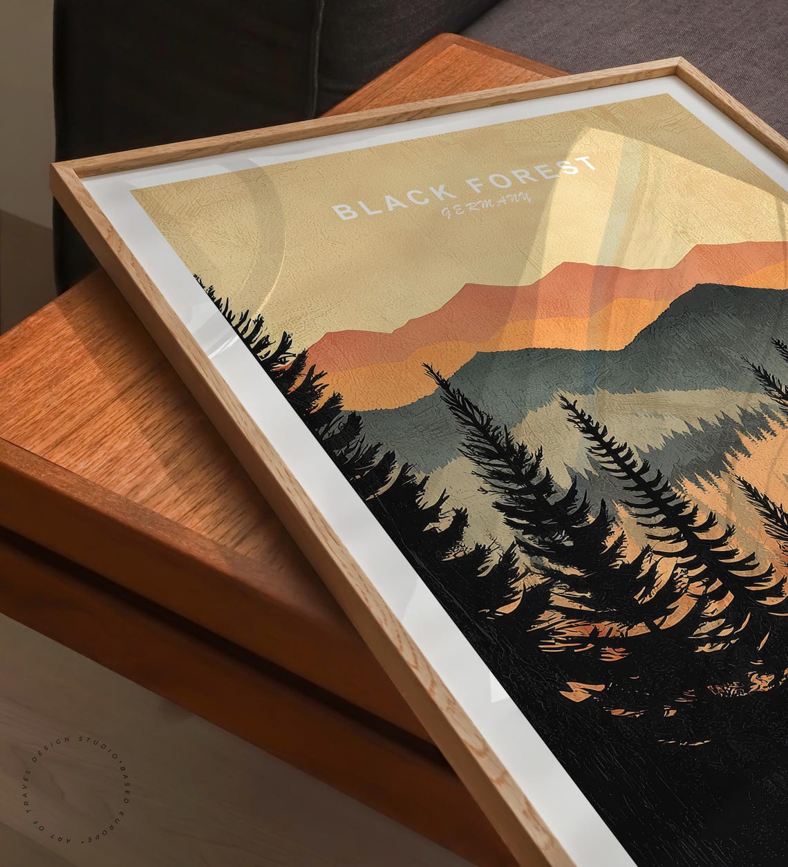 Black Forest Germany Mountain Sunset Pine Forest Silhouette Poster - Image 6
